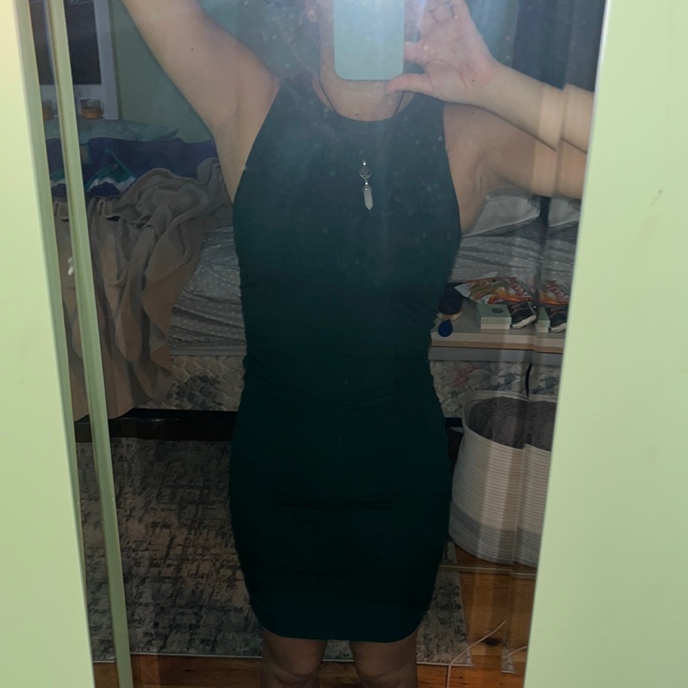 Dark Green Amazon dress long short mid medium small